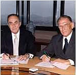 Ramon Boixadós, a la izquierda, y Josep Vilarasau