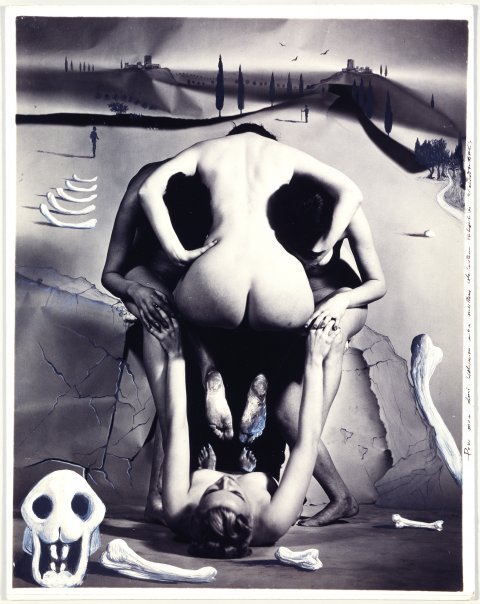 Calavera i paisatge. Intervenció de Salvador Dalí sobre la fotografia <em>In Voluptate Mors</em>