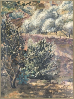 Untitled             . Landscape with olive trees