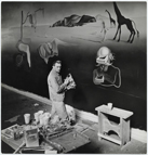 Dalí working at the Dream of Venus Pavilion