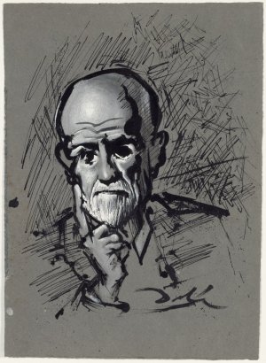 Retrato de Freud por Dalí