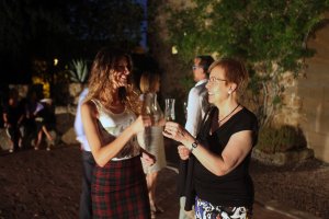 Copa de cava en el Castillo de Púbol