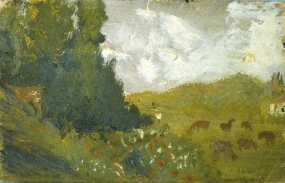 Paysage avec animaux