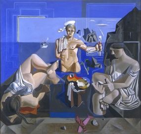 Composition aux trois personnages. «Académie néo-cubiste»