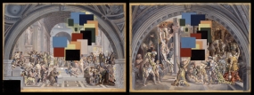 “The School of Athens” and “The Fire in the Borgo” (stereoscopic work)