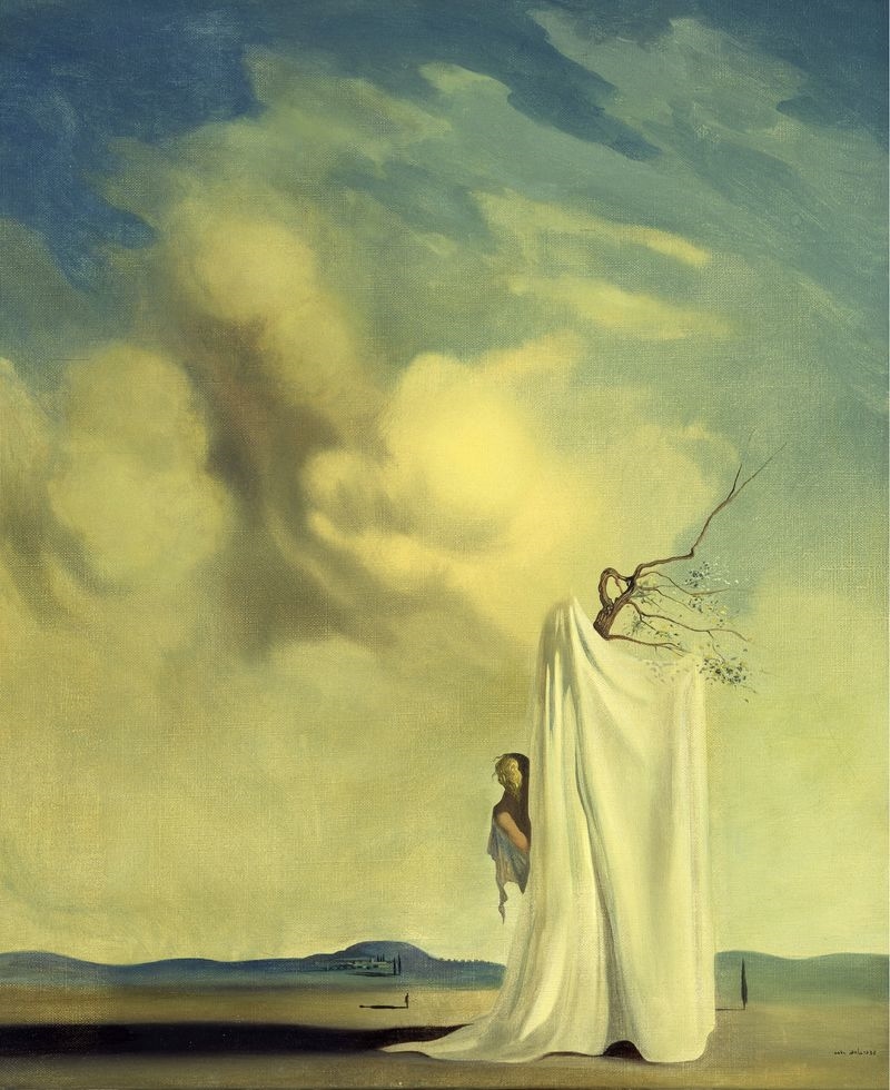 Figure and Drapery in a Landscape