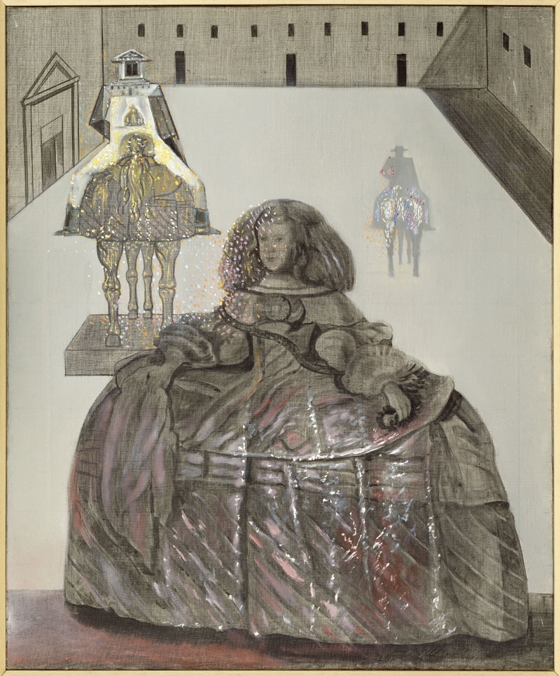Sense títol. Segons “La infanta Margarida d’Àustria” de Velázquez al pati d'El Escorial