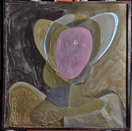 The oil painting Cap, from 1926, photo with visible raking light © Salvador Dalí, Gala-Salvador Dalí Foundation, Figueres, 2025